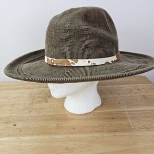 Wyeth Wild Pony Rancher Hat Womens Brown Wool Felt Wide Brim Packable Western OS